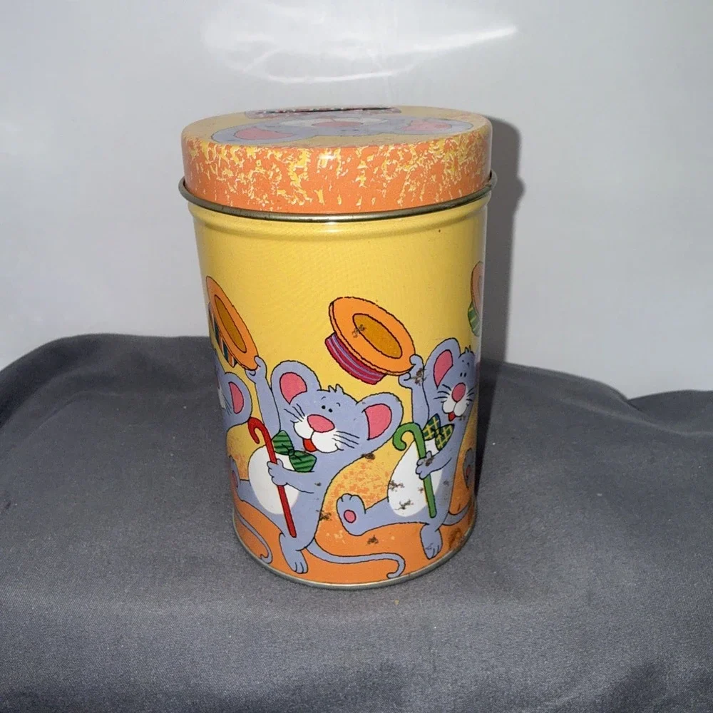 Jsny Tin Coin Bank Dancing Mice